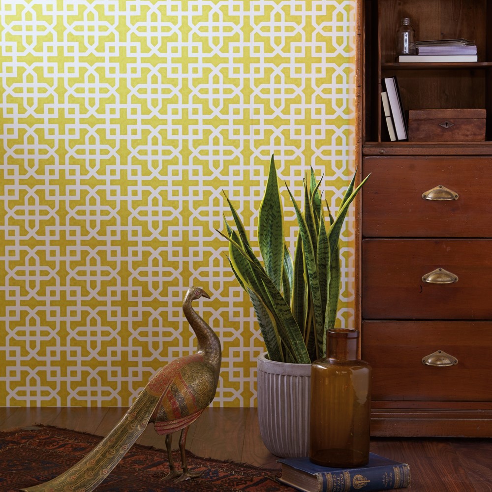 Monserrat Wallpaper W0084 01 by Clarke and Clarke in Citron